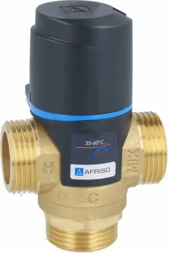 Valvul termostatike përzierëse Afriso ATM 563, DN20, 1", bronz