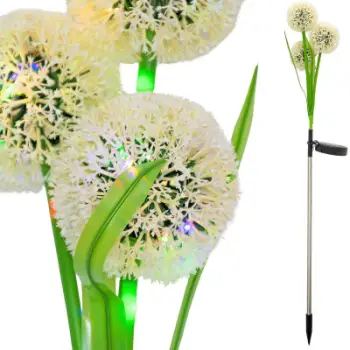Llambë diellore kopshti Saska Garden Dandelion Officinale, 48 LED, 78cm, e bardhë