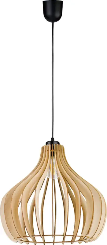 Llambë varëse tavani Adviti Yasin 400, 1x60W E27, dru, e zezë
