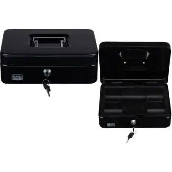 Kuti metalike parash Black Decker CB25, 25cm, 5 ndarje, me çelës, e zezë