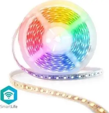 Shirit LED inteligjent Nedis SmartLife, 5m, RGB, WiFi, IP65