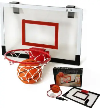 Set basketbolli Slamdunk Pro, tabelë 18"x12", për fëmijë, portokalli