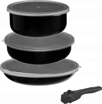 Set tenxheresh 5five Simply Smart, 3 pjesë, dorezë e hekshme, i zi