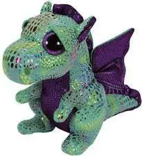 Lodër pellushi Ty Beanie Boos Cinder Dragon, 6", e gjelbër