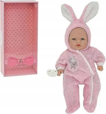 Kukull bebe Adar Baby Doll, 40cm, me kuti zëri që flet dhe këndon, rozë