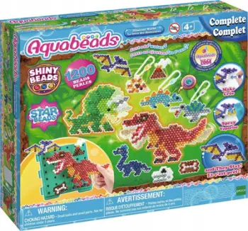 Set kreativ Aquabeads Dinosaur World, 1200 rruaza, për fëmijë