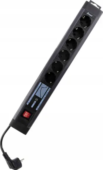 Zgjatues elektrik REV 0015663513, 6 vende Schuko, kabllo 3m, anthracite