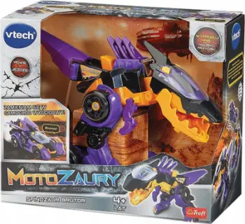 Lodër transformuese VTech Motozaury Spinozaur Brutor, interaktive, 4+, vjollcë portokalli