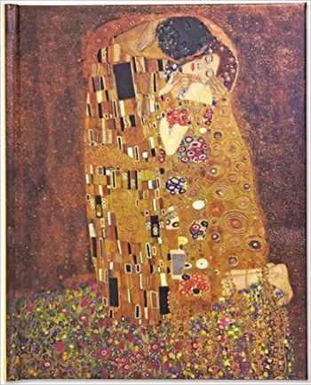Ditari The Kiss Journal Gustav Klimt, faqe me vija, format i madh, i artë