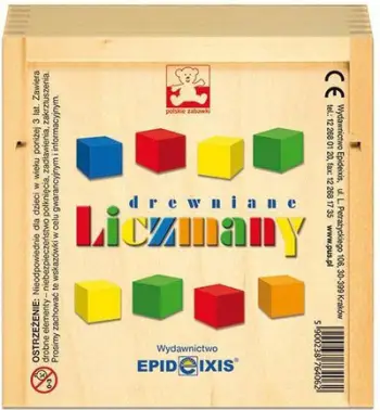 Lojë edukative Epidexis Wooden Counters, 102 kuba druri, blloqe numërimi, shumëngjyrëshe