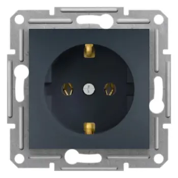 Prizë monofazë Schneider Electric Asfora EPH2900171 Antracid