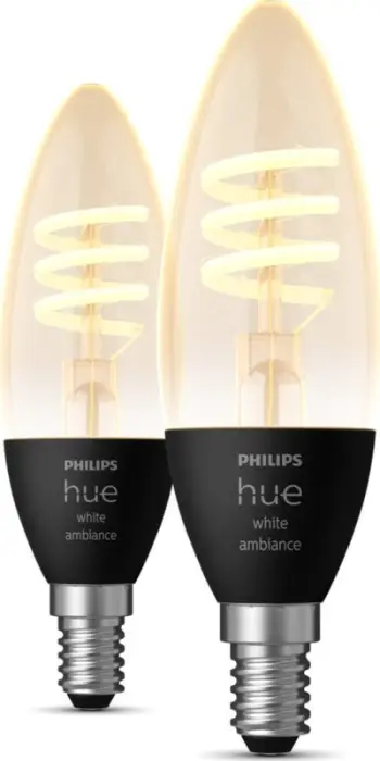 Llambë inteligjente Philips Hue White Ambiance E14, 4.6W, 350 lm, xham i kthjellët