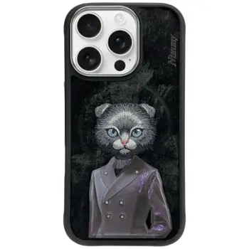 Kapak telefoni Nimmy Magnetic Fashion Cute Pet MagSafe, për iPhone 16 Pro Max, magnetik, i zi