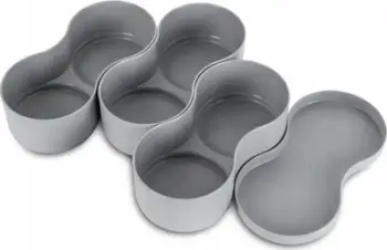 Enë snack Practic Snack Container, plastike, me kapak, gri