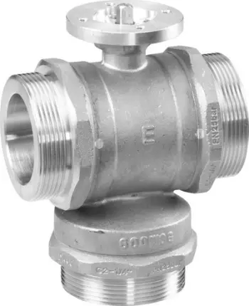 Valvul sferike kontrolluese Honeywell R2, 3-way, DN25 G1 1/2, kvs 10, pa aktuator