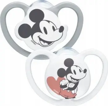 Biberon NUK Space Mickey Mouse 177176, silikon, 18-36 muaj, 2 copë