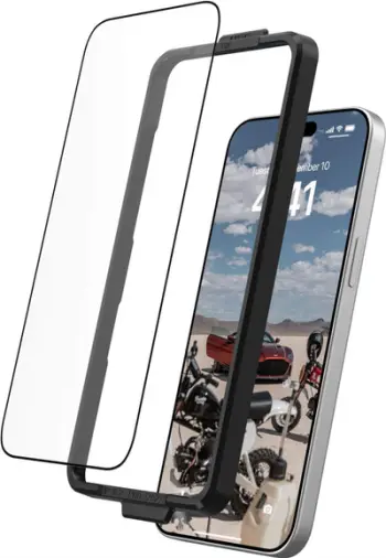 Mbrojtës ekrani UAG Glass Shield Plus për iPhone 15 Pro Max, 6.7", xham i temperuar 9H, transparencë HD
