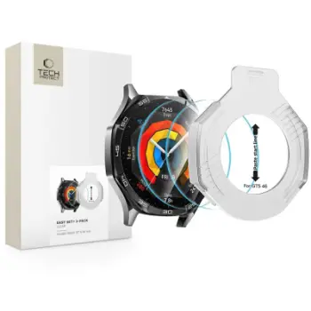 Xham mbrojtës Tech-Protect Easy Set+ për Huawei Watch GT 5 46mm, set 2 copë, i tejdukshëm