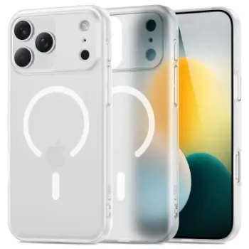 Mbajtëse telefoni Tech-Protect MagSlim, MagSafe, për iPhone 17 Pro Max, e bardhë mat
