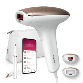 Pajisje IPL për heqjen e qimeve Philips Lumea Advanced BRI921/00, përdorim në trup dhe fytyrë, e bardhë