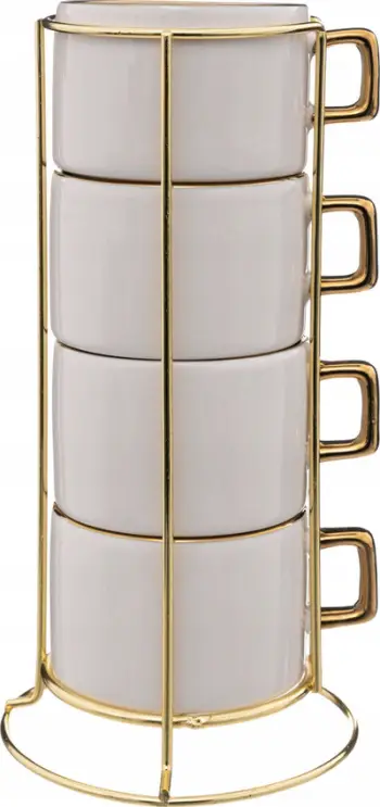 Set filxhanësh porcelani Secret de Gourmet, 170 ml, 4 copë, me qëndrim metalik