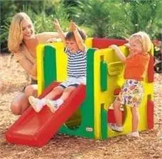 Palestrinë lojërash Little Tikes Jr Activity Gym, me tunel, me rrëshqitëse, shumëngjyrëshe