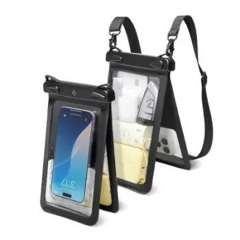 Qese mbrojtëse uji Spigen Aqua Shield A603, për telefon dhe aksesorë, me rrip, e zezë