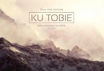 Kartolinë e palosshme fetare I lift up my eyes, me zarf, motiv malor, në ngjyra të buta
