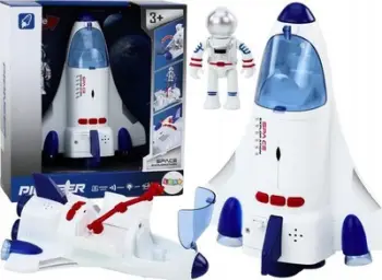 Lodër anije kozmike Spaceship Cosmonaut, me drita dhe tinguj, e bardhë