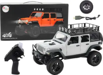 Makina lodër me telekomandë RC Off-Road 4x4, 2.4G, bateri rimbushëse, gri