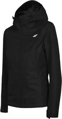 Xhaketë sportive për femra 4F Spring, NEO DRY, me kapuç, e zezë