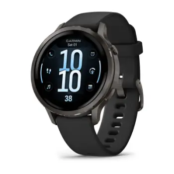 Ora inteligjente Garmin Venu 4 41mm, GPS, rrip silikoni, e zezë