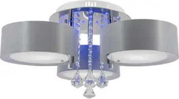 Plafon LED Elem Antila DRS8006/3 8C, me kristale, për tavan, gri
