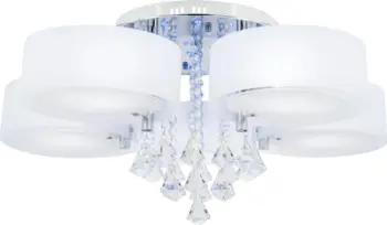 Llambadar tavani Antila DRS8006/5 8C PL5, 5 drita, kristale dekorative, i bardhë