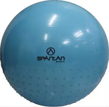 Top fitnesi Spartan Masana Oga, 65 cm, me pika antirrëshqitje, i kaltër