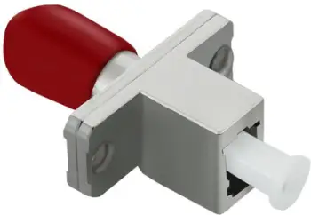 Adapter fibër optike Qoltec LC UPC në ST UPC, simplex, multimode, metalik gri