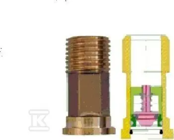 Bashkues me valvul kontrolli Bmeters BKM, 1/2" DN15, prej bronzi