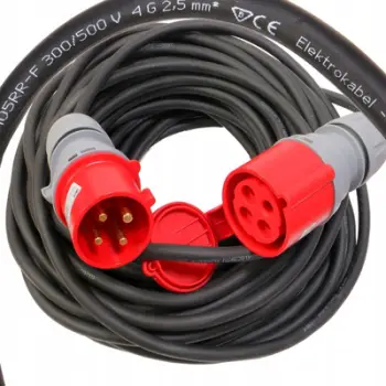 Kabllo zgjatues Rubber Construction 32A 4p, trefazor, 28 m, i zi