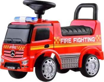 Makina lodër Mercedes ZA3689, kamion zjarrfikës, me drita dhe tinguj, e kuqe