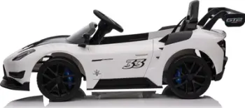 Makinë elektrike për fëmijë Maserati MC20 GT2, 2 motorë, telekomandë 2.4 GHz, e bardhë