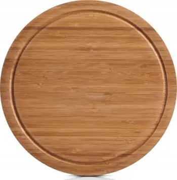 Dërrasë prerëse Zeller Round, bambus, 30 cm, ngjyrë druri