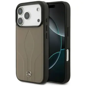 Mbrojtëse telefoni Mercedes The Move MagSafe për iPhone 17 Pro, lëkurë, taupe