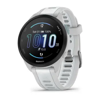 Ora inteligjente Garmin Forerunner 165, GPS, monitorim rrahjesh zemre, e bardhë