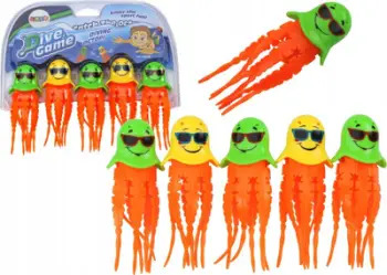 Set lodrash uji Bath Toys Jellyfish Diving Set, 6 copë, shumëngjyrësh
