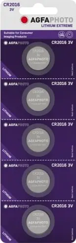 Bateri litium Agfa CR2016, 3V, set 5 copë