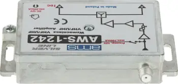 Amplifikator antene AMS AWS-1242, 1 hyrje 2 dalje, 87–790 MHz, gri