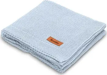 Batanije pambuku për foshnje Sensillo Knitted, 100x80 cm, blu