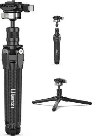 Tripod karboni Ulanzi TT35, 28cm, për kamera dhe telefon, i zi