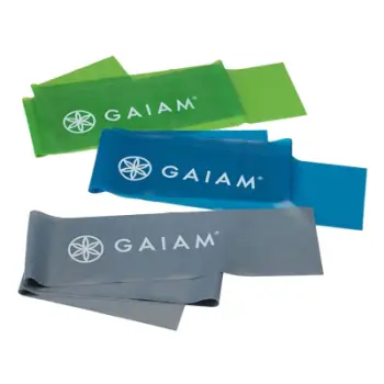 Set shirita rezistence Gaiam, 3 nivele, pëlhurë elastike, shumengjyrësh