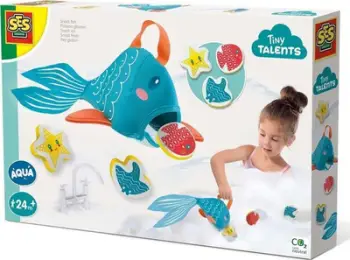 Lodër banjo SES Creative Tiny Talents Snack Fish, për fëmijë 2+, shumëngjyrësh